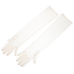 Women Tulle Long Gloves Semi Sheer Wedding Bridal Gloves Opera Party Gloves