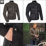 Oxford Men's Motorcycle Jacket - Sterling D2D Mens Wax Clearance
