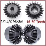 Bevel Gear 1/1.5/2 Modulus Transmission Bevel Gears 90° 45# Steel 16-30 Teeth