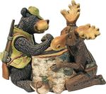 Design Toscano HF665390 Moose and Black Bear Arm Wrestling Statue, Full Color