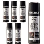 Tetrosyl SCS500 Stonechip Protection Underseal Aerosol Spray Paint Black x6