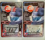 BOB HEATH VEE WIPE,VISOR WIPE,MOTORCYCLE VISOR,TWIN PACK, LARGE & MEDIUM + BANDS