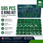 Fuel Resistant O Ring Washer Assortment Kit Gasket Automotive Seal Set 595PCS