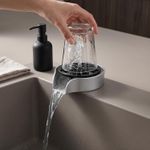 ABS+304 steel Glass Rinser for Kitchen Sink, 2-in-1 High-Pressure Pull-Out Spray