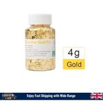 24K Edible Gold Leaf Flake,Bottle Food-Grade Gold Leaf Edible for Cakes UK