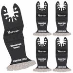 Verater 5 X Oscillating Multi Tool Diamond Coated Cutting Saw Blade Grout Mortar