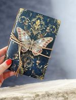 Stunning Crystal Butterfly Tie Journal Scrapbook Sketchbook Notebook