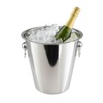 5L Stainless Steel Ice Bucket Champagne Wine Cooler with Handles Bar Pub Party