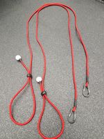 2x RED Kayak Paddle Leash Fishing Rod Holder Bungee Tie Rope Shock Cord Lanyard