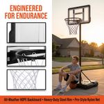 Portable 7.5-10FT Basketball Hoop Stand Adjustable Height Garden Backyard Indoor