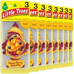 LITTLE TREES Car Air Freshener Mango Berry Smoothie Scent 8 Count Pack of 3