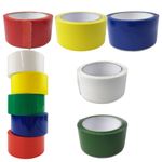 COLOURED PACKING TAPES (48MM X 66M) LOW NOISE ADHESIVE FOR PARCEL BOX PACKAGING