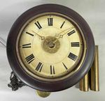 VICTORIAN ANTIQUE WALL CLOCK - POSTMANS ALARM CLOCK -SPARES REPAIR BLACK FOREST