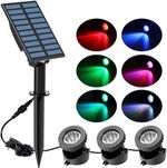 Solar Pond Lights Submersible 18 LED IP68 Underwater Garden Outdoor Spotlights