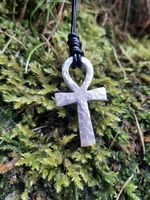 Ankh Pendant Necklace - Cast Pewter - Solid