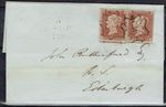 GREAT BRITAIN QUEEN VICTORIA 1843 Entire London to Edinburgh bearing 1d - 41177
