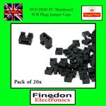 20x Black DVD HDD PC Mainboard PCB Jumper Plugs UK Seller
