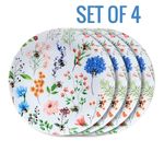 Nectar Meadows RPET Recycled Plastic Picnic Serving Plates Eco-friendly Set Of 4