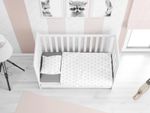 2pc Baby bedding set 120x90 Cotton Duvet Cover Fit Cot Stars on white