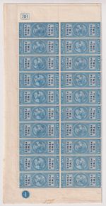 Antigua 1870 2d Stamp Duty Sheet of 40