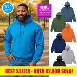 GILDAN Heavy Blend Hooded Sweatshirt Top Classic Plain Pullover Hoodie Men Women