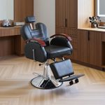 Barber Chair Salon Reclining Beauty Tattoo Shaving Hydraulic Heavy Duty Chairs
