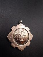 1926 Silver Watch Fob Harehills Clarion Cycling Club Gold Accents D.Baker