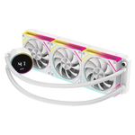 CiT Water CPU Cooler 360mm ARGB LED AIO Cooling Kit Temperature Display White