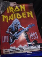 Iron Maiden A Real Live Tour Poster 1993 Germany Rare