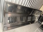 Commercial Stainless Steel Hood Canopy Baffle Filters Grease Drip Trays 3 metres
