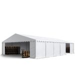 Storage Tent 8x12 m white PVC 750 N 100% waterproof with ground frame