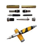 WOODTURNING FOUNTAIN PEN KIT  CHROME + CARTRIDGE AND SYPHON + BUSHING SET OPTION