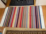 NOS Cotton Dhurry Dhurrie Handmade Kilim Rug 3~1/2 x 6 Finely Hand Woven