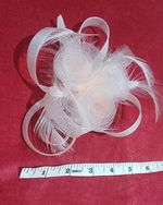 Light Blush Peach Mesh Fascinator