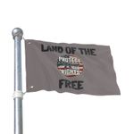 Protect Our Rights emblem flag Double Sided Flag | Land of the Free