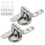 Toilet Seat Hinges Pair of Chrome Replacement Set Fittings Universal Mountings