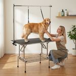 Foldable Dog Grooming Table Adjustable Pet Cat Drying Beauty Table Svdlpktorqcuj