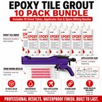 Tiler Trade Bundle Epoxy Resin Grout 10 Grout Tube, Applicator Gun, Nozzle