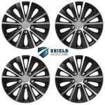 Wheel Trims 13" Hub Caps Rapide NC Plastic Covers Set of 4 Silver Black Fit R13