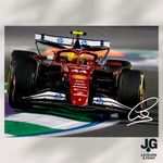 Lewis Hamilton Inspired Autograph Wall Art Poster - Formula One F1 A4 - A3 A2 A1