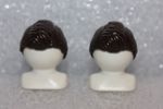 Playmobil Hair 2 x Hair Dark Brown " Gel " Soldiers / ACW
