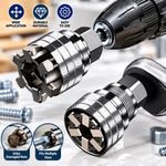 2xl Universal Socket Wrench Adapter 10-19mm Self Adjusting Nut Bolt 3/8" Tool