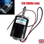 12V 30W 3000RPM Permanent Magnet Electric DC Motor High Speed Generator CW/CCW