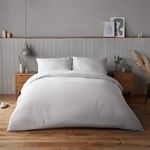 Silentnight Duvet Cover Set White Supersoft Easy Care Non Iron Single Double Kin