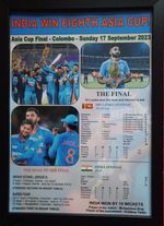 India Cricket 2023 Asia Cup winners - souvenir print