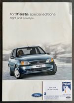FORD Fiesta Flight & Freestyle Car Sales Brochure Nov 2000 Ref FA1386