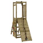 Playhouse Climbing Frame Kids Play with Climbing Wall Solid Wood Pine  vidaXL