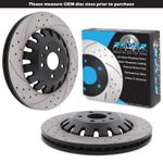 FRONT DRILLED GROOVED 370MM BRAKE DISCS FOR AUDI RS3 8P SPORTBACK 11-13