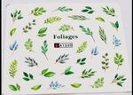NAIL ART WATER DECALS FOLIAGE LEAVES A1549