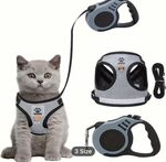 Cat and Dog Leash Set with Vest Harness, Escape-Proof Strap, Breathable Mesh